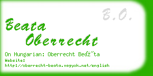 beata oberrecht business card